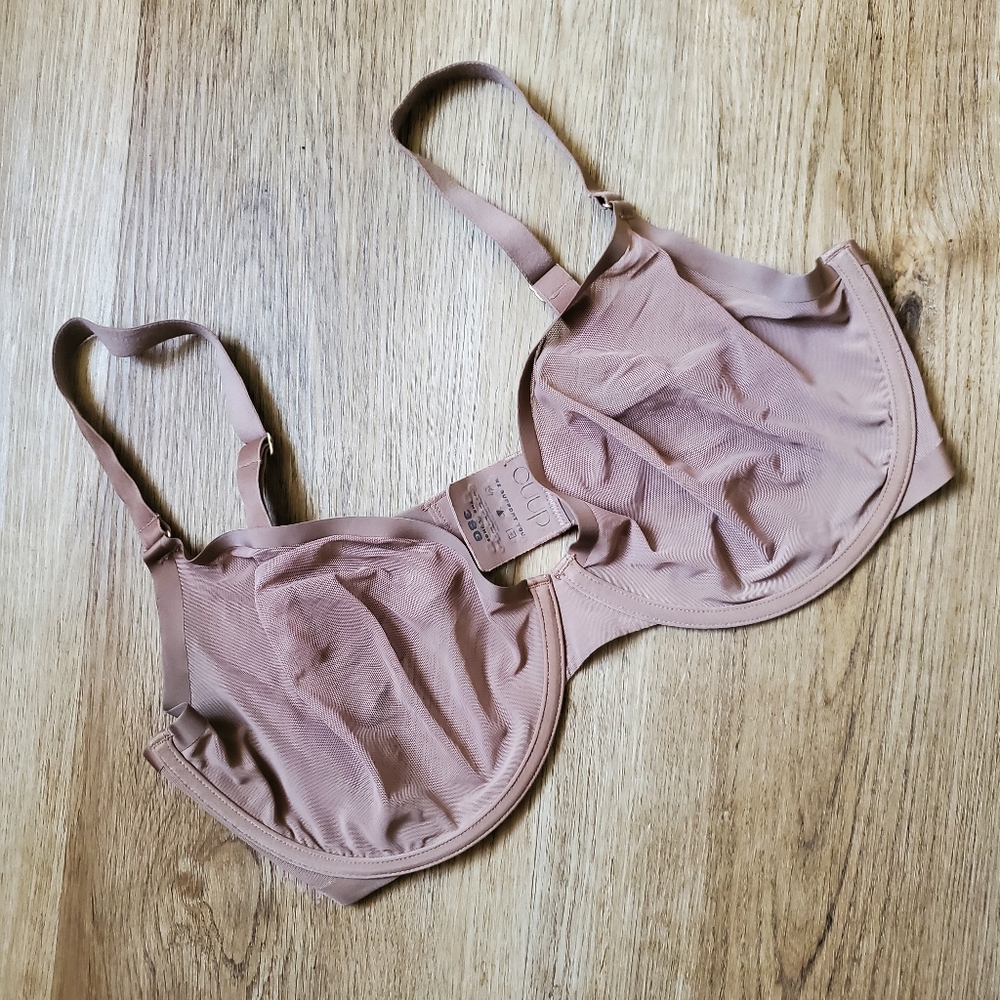 CUUP The Plunge Bra in Sand 38G